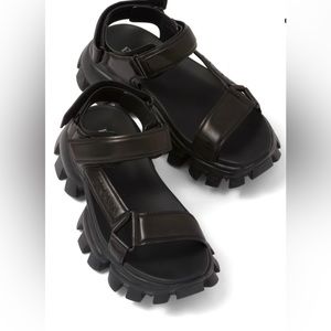 Prada logo-embossed chunky sandals